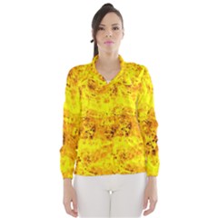 Yellow Abstract Background Wind Breaker (women)