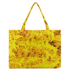 Yellow Abstract Background Medium Zipper Tote Bag