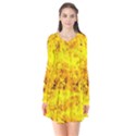 Yellow Abstract Background Flare Dress View1