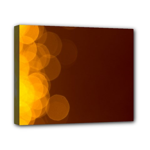 Yellow And Orange Blurred Lights Orange Gerberas Yellow Bokeh Background Canvas 10  X 8 