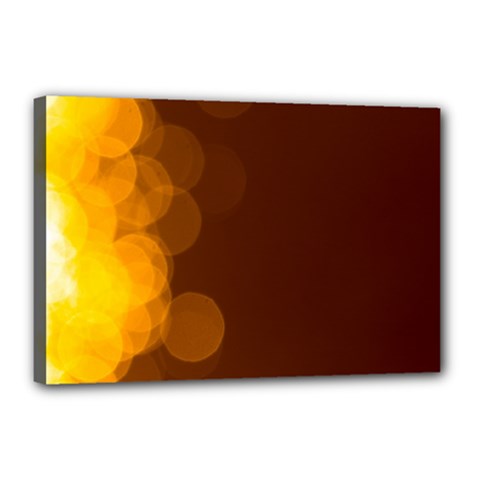 Yellow And Orange Blurred Lights Orange Gerberas Yellow Bokeh Background Canvas 18  X 12 