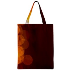 Yellow And Orange Blurred Lights Orange Gerberas Yellow Bokeh Background Zipper Classic Tote Bag