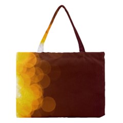 Yellow And Orange Blurred Lights Orange Gerberas Yellow Bokeh Background Medium Tote Bag