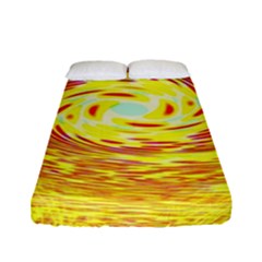 Yellow Seamless Psychedelic Pattern Fitted Sheet (full/ Double Size)