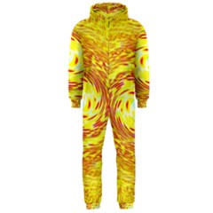 Yellow Seamless Psychedelic Pattern Hooded Jumpsuit (men) 