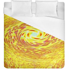 Yellow Seamless Psychedelic Pattern Duvet Cover (king Size)