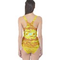 Yellow Seamless Psychedelic Pattern One Piece Swimsuit View2