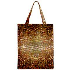 Yellow And Black Stained Glass Effect Zipper Classic Tote Bag by Amaryn4rt