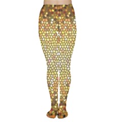 Yellow And Black Stained Glass Effect Women s Tights by Amaryn4rt