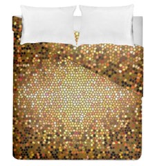 Yellow And Black Stained Glass Effect Duvet Cover Double Side (queen Size)