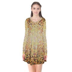 Yellow And Black Stained Glass Effect Flare Dress