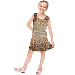 Yellow And Black Stained Glass Effect Kids  Tunic Dress by Amaryn4rt