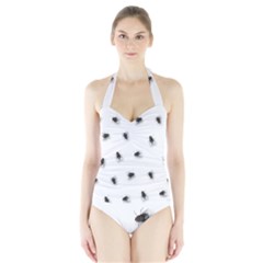 Flies Halter Swimsuit