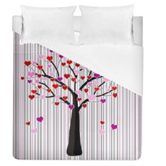 Valentine s Day Tree Duvet Cover (queen Size)