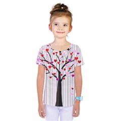 Valentine s Day Tree Kids  One Piece Tee