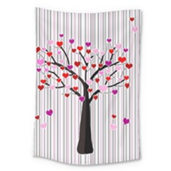 Valentine s Day Tree Large Tapestry