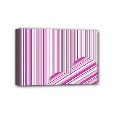 Pink Love Pattern Mini Canvas 6  X 4 