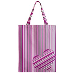 Pink Love Pattern Zipper Classic Tote Bag