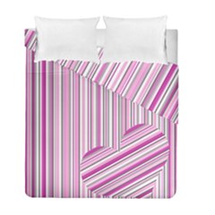 Pink Love Pattern Duvet Cover Double Side (full/ Double Size)