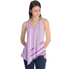 Pink Love Pattern Sleeveless Tunic