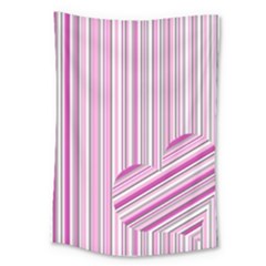 Pink Love Pattern Large Tapestry by Valentinaart