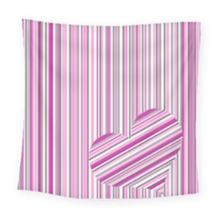 Pink Love Pattern Square Tapestry (large) by Valentinaart