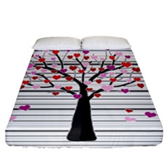 Love Tree Fitted Sheet (california King Size)