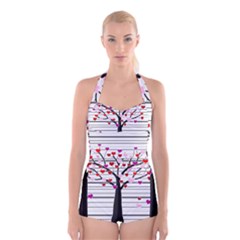 Love Tree Boyleg Halter Swimsuit 