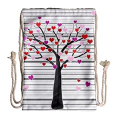 Love Tree Drawstring Bag (large)