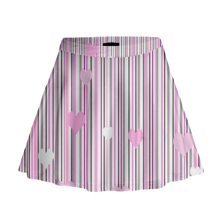 Pink love Mini Flare Skirt