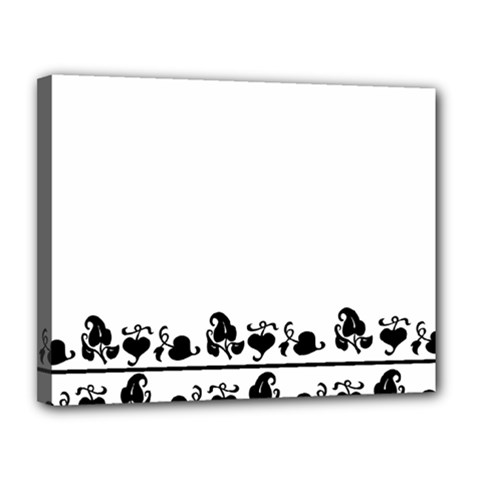 Simple Black And White Design Canvas 14  X 11 