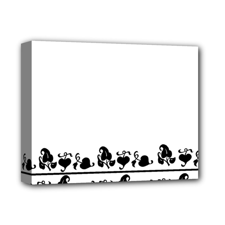 Simple black and white design Deluxe Canvas 14  x 11 