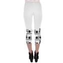 Simple black and white design Capri Leggings  View2