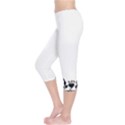 Simple black and white design Capri Leggings  View3