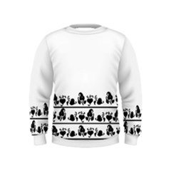 Simple Black And White Design Kids  Sweatshirt