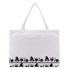 Simple Black And White Design Medium Tote Bag