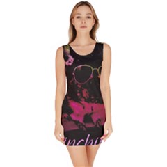 Maggie Chinchillin Version 2 Sleeveless Bodycon Dress by tigflea