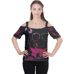 Maggie Chinchillin Version 2 Women s Cutout Shoulder Tee