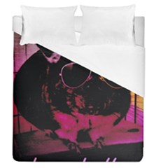 Maggie Chinchillin Version 2 Duvet Cover (queen Size) by tigflea