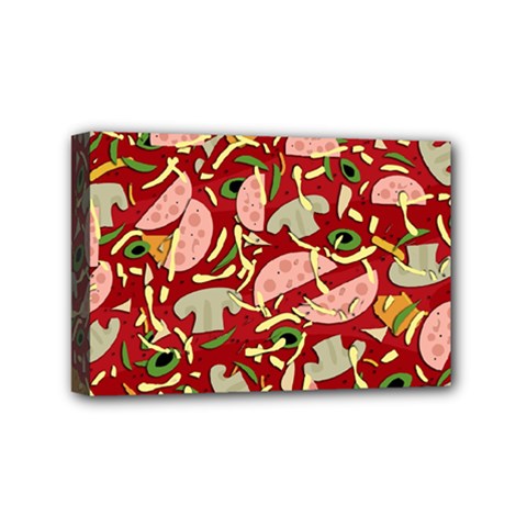 Pizza Pattern Mini Canvas 6  X 4  by Valentinaart