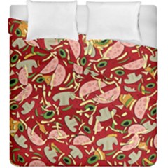 Pizza Pattern Duvet Cover Double Side (king Size)