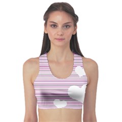 Pink Valentines Day Design Sports Bra by Valentinaart