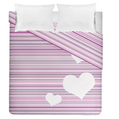 Pink Valentines Day Design Duvet Cover Double Side (queen Size)