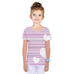 Pink Valentines Day Design Kids  One Piece Tee