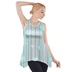 Cyan Love Side Drop Tank Tunic