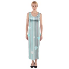 Cyan Love Fitted Maxi Dress