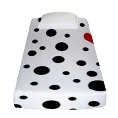 Dots And Hart Fitted Sheet (single Size)