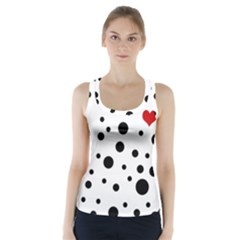 Dots And Hart Racer Back Sports Top by Valentinaart