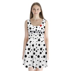 Dots And Hart Split Back Mini Dress 