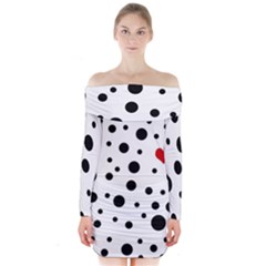 Dots And Hart Long Sleeve Off Shoulder Dress